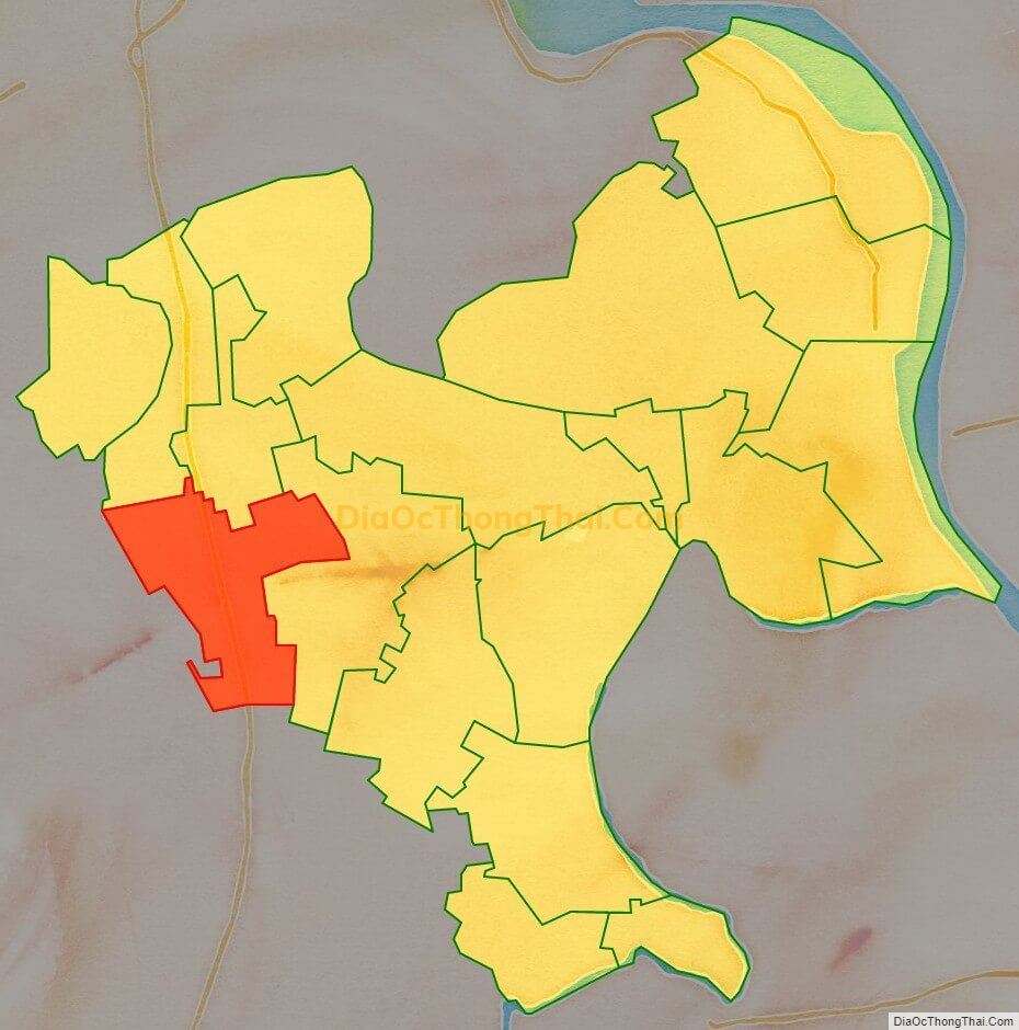 Bản đồ vị trí và địa giới hành chính Phường Hoàng Đông, thị xã Duy Tiên