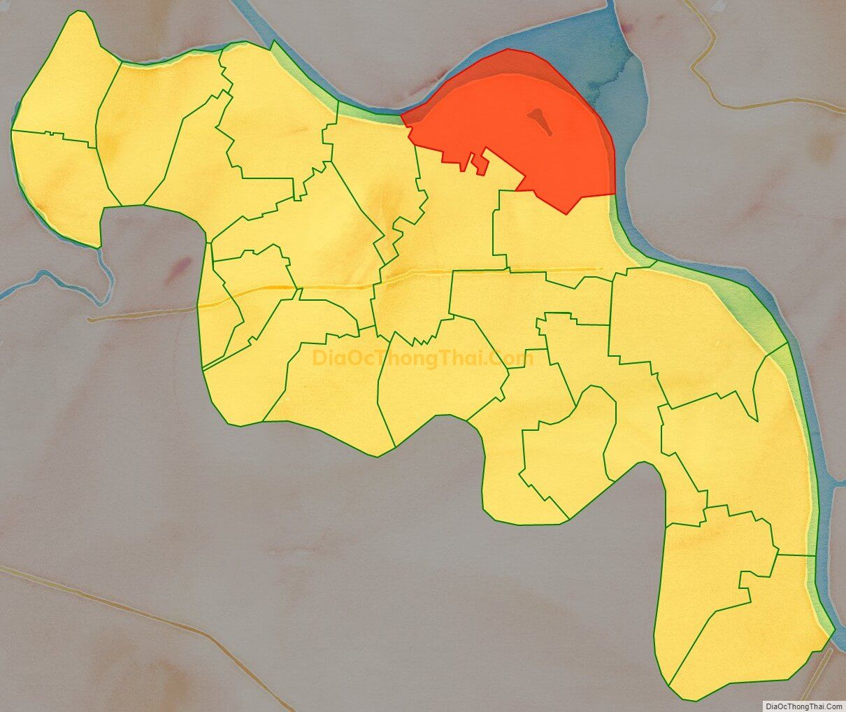 Bản đồ vị trí và địa giới hành chính Xã Chân Lý, huyện Lý Nhân