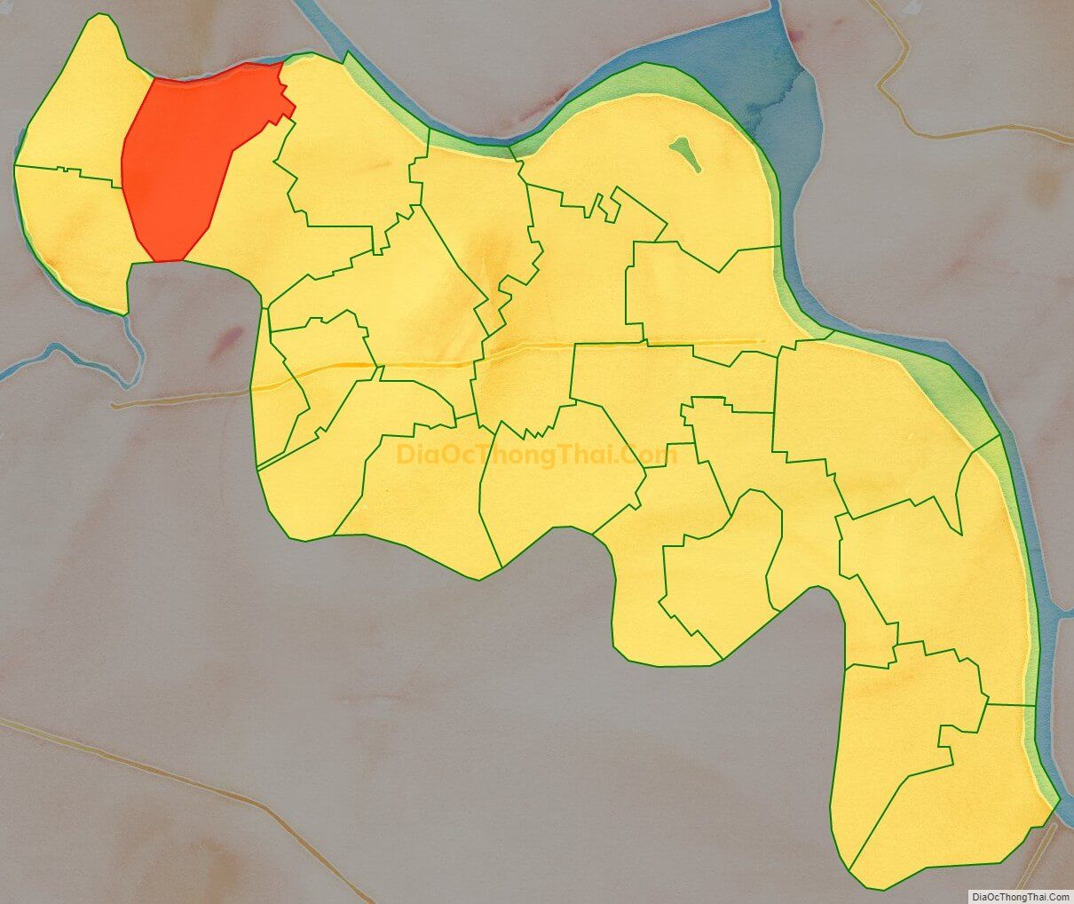 Bản đồ vị trí và địa giới hành chính Xã Chính Lý, huyện Lý Nhân