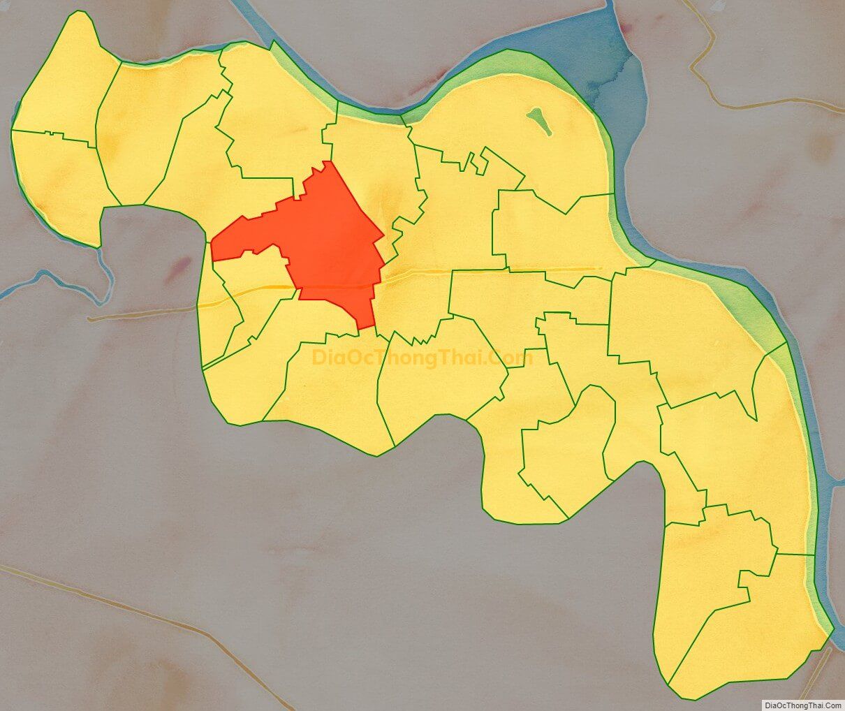 Bản đồ vị trí và địa giới hành chính Xã Đức Lý, huyện Lý Nhân