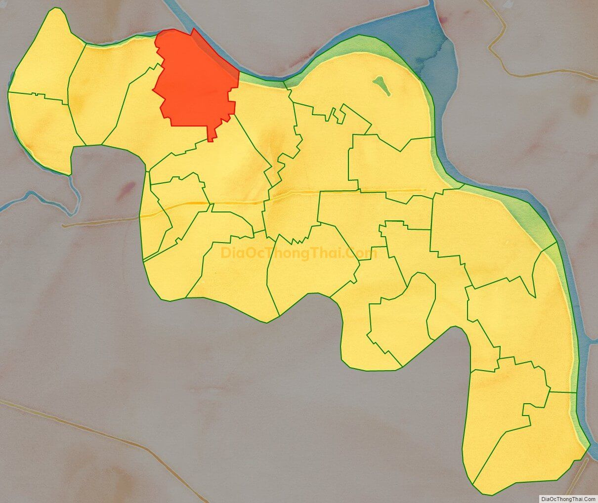 Bản đồ vị trí và địa giới hành chính Xã Nguyên Lý, huyện Lý Nhân