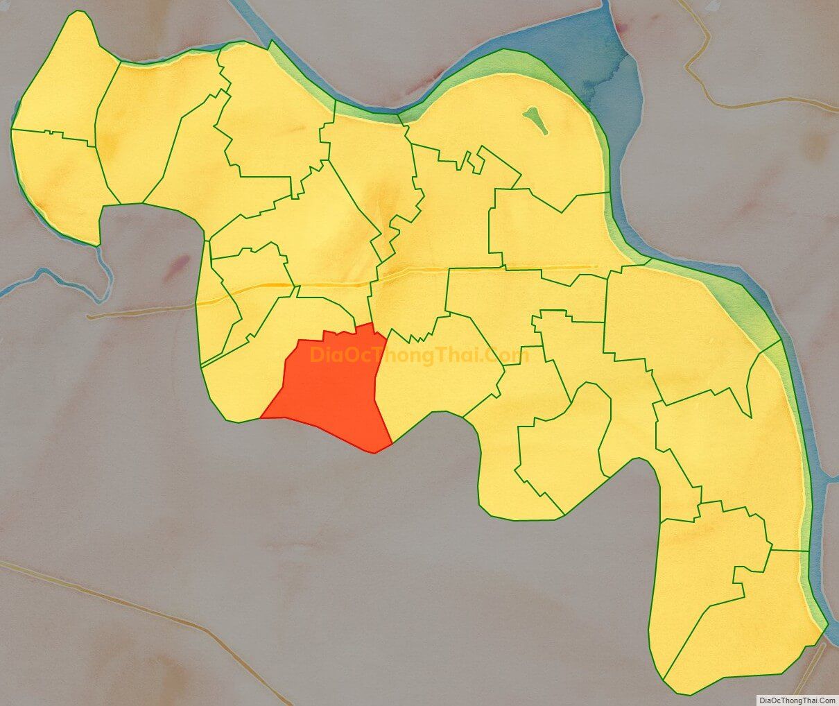 Bản đồ vị trí và địa giới hành chính Xã Nhân Chính, huyện Lý Nhân