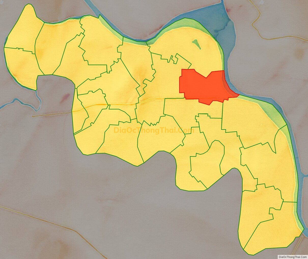 Bản đồ vị trí và địa giới hành chính Xã Nhân Đạo (cũ), huyện Lý Nhân