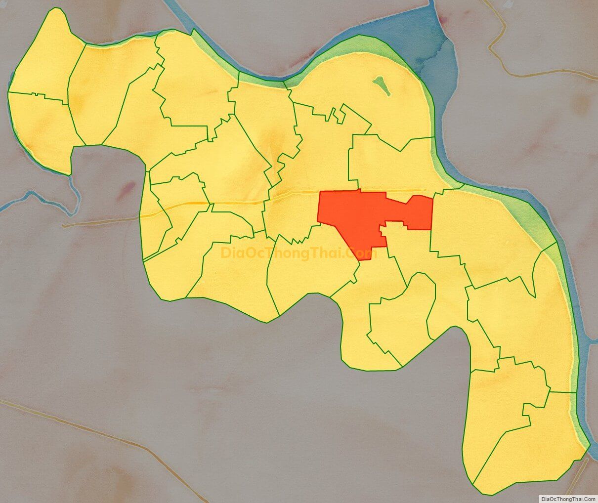 Bản đồ vị trí và địa giới hành chính Xã Nhân Hưng (cũ), huyện Lý Nhân