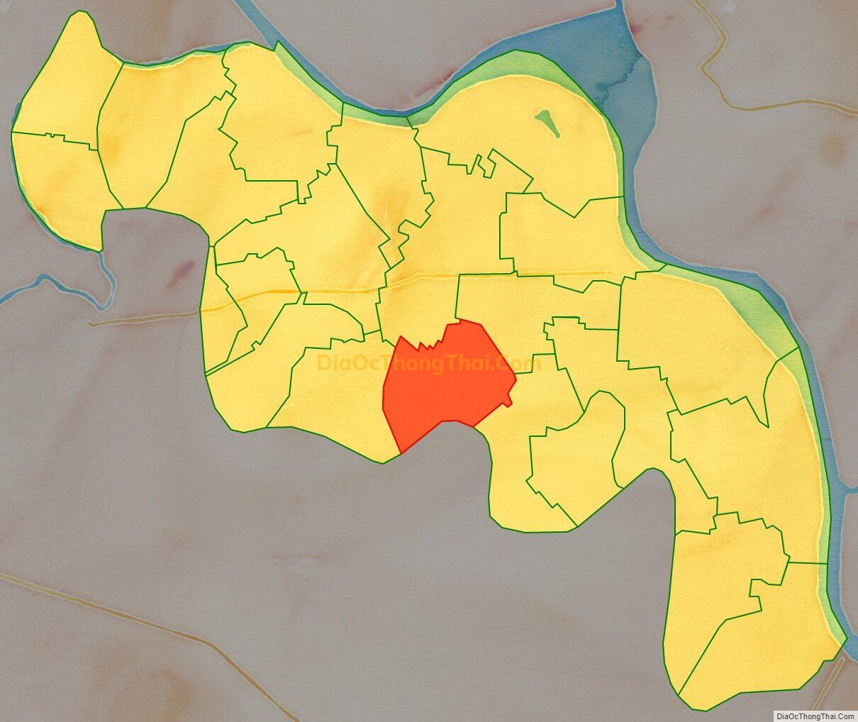 Bản đồ vị trí và địa giới hành chính Xã Nhân Nghĩa, huyện Lý Nhân