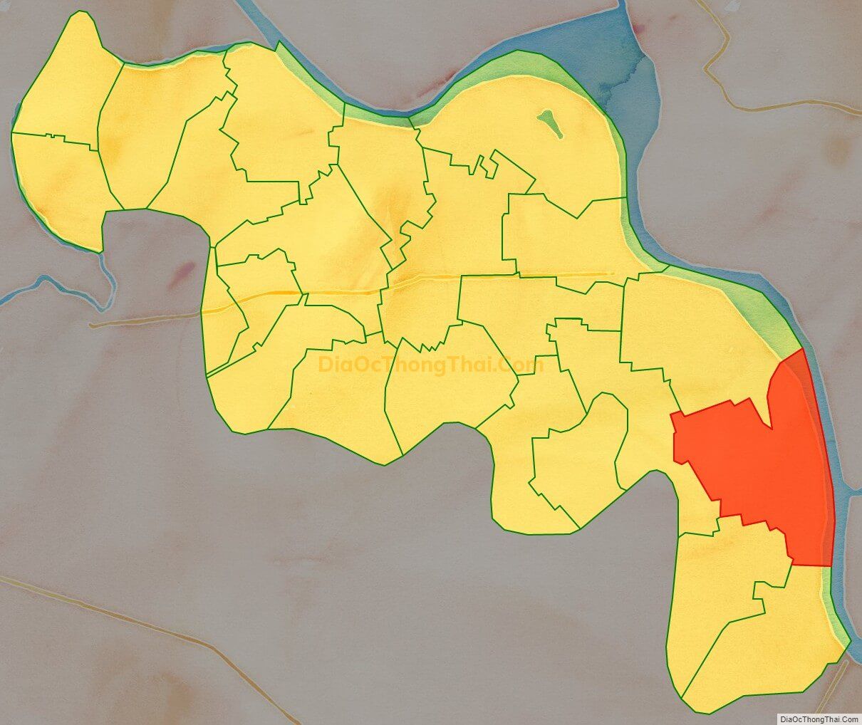 Bản đồ vị trí và địa giới hành chính Xã Phú Phúc, huyện Lý Nhân