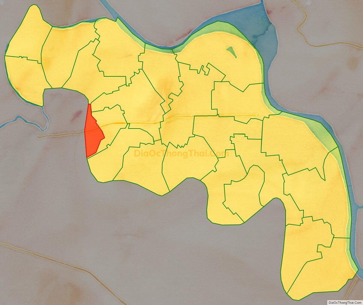 Bản đồ vị trí và địa giới hành chính Thị trấn Vĩnh Trụ, huyện Lý Nhân