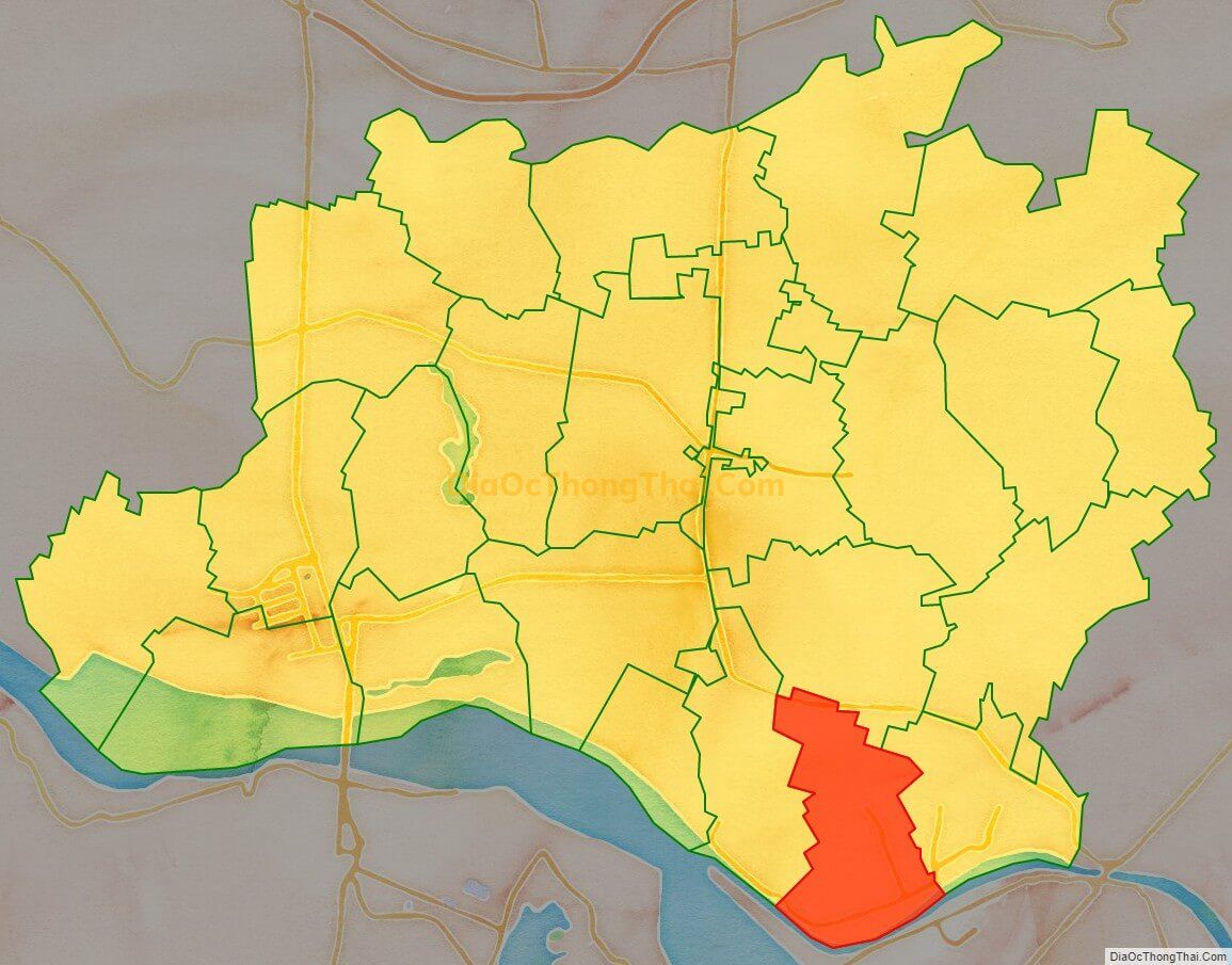 Bản đồ vị trí và địa giới hành chính Xã Đông Hội, huyện Đông Anh