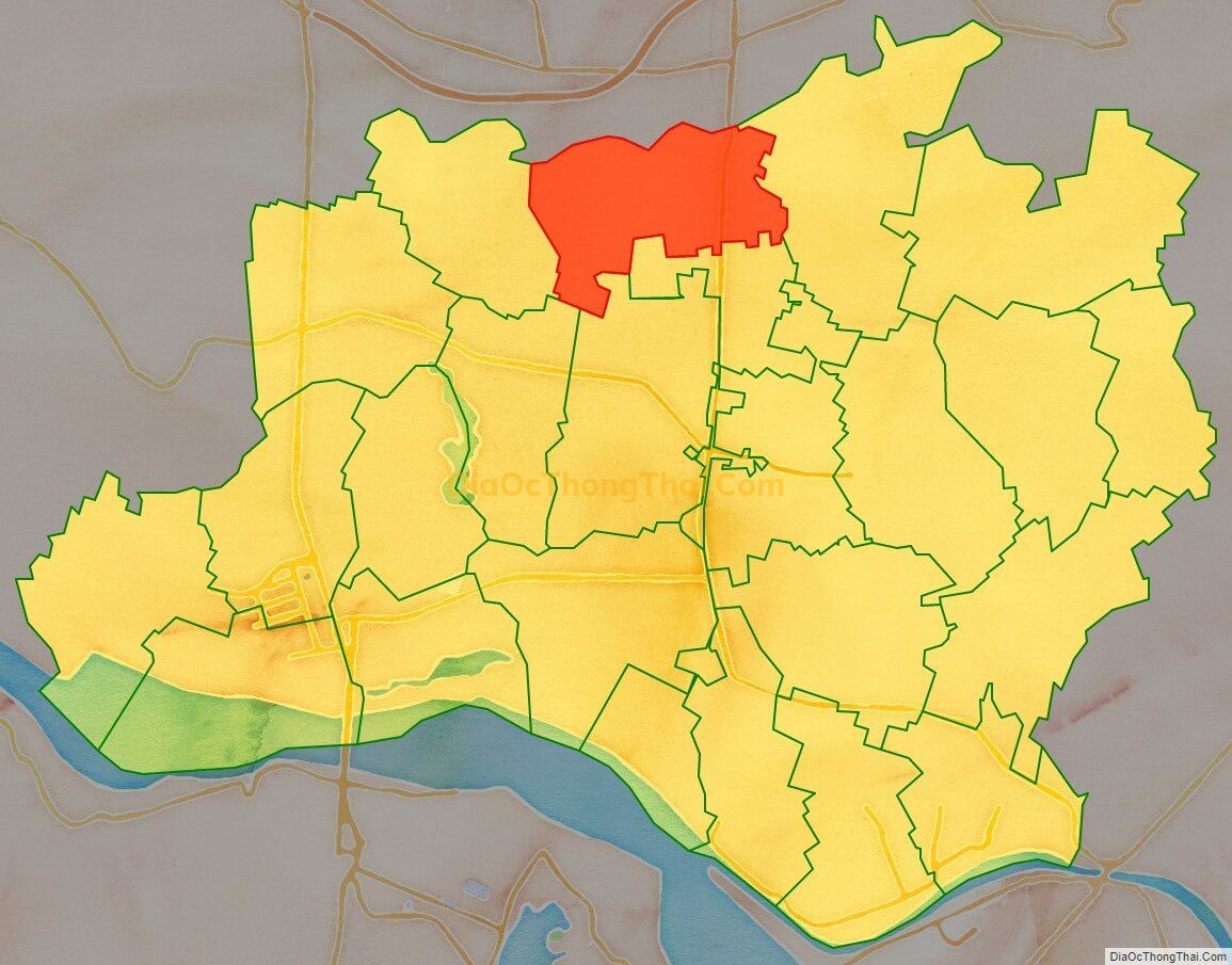 Bản đồ vị trí và địa giới hành chính Xã Nguyên Khê, huyện Đông Anh