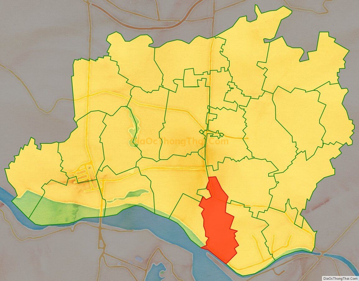 Bản đồ vị trí và địa giới hành chính Xã Xuân Canh, huyện Đông Anh