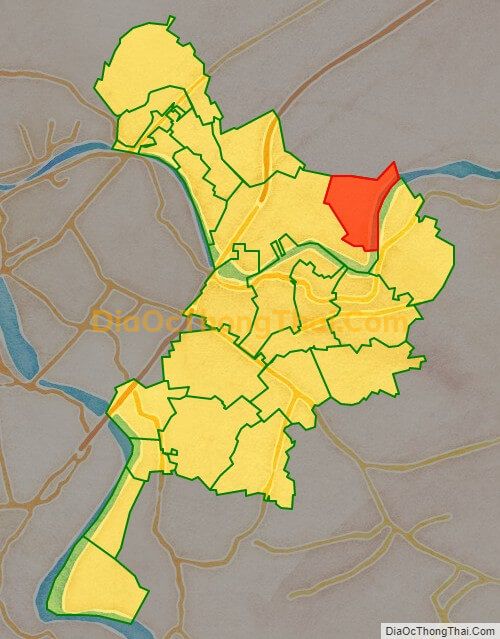 Bản đồ vị trí và địa giới hành chính Xã Trung Mầu, huyện Gia Lâm