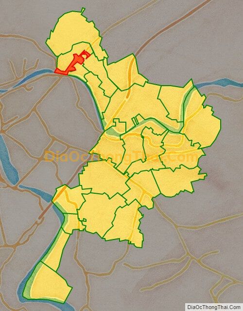 Bản đồ vị trí và địa giới hành chính Thị trấn Yên Viên, huyện Gia Lâm