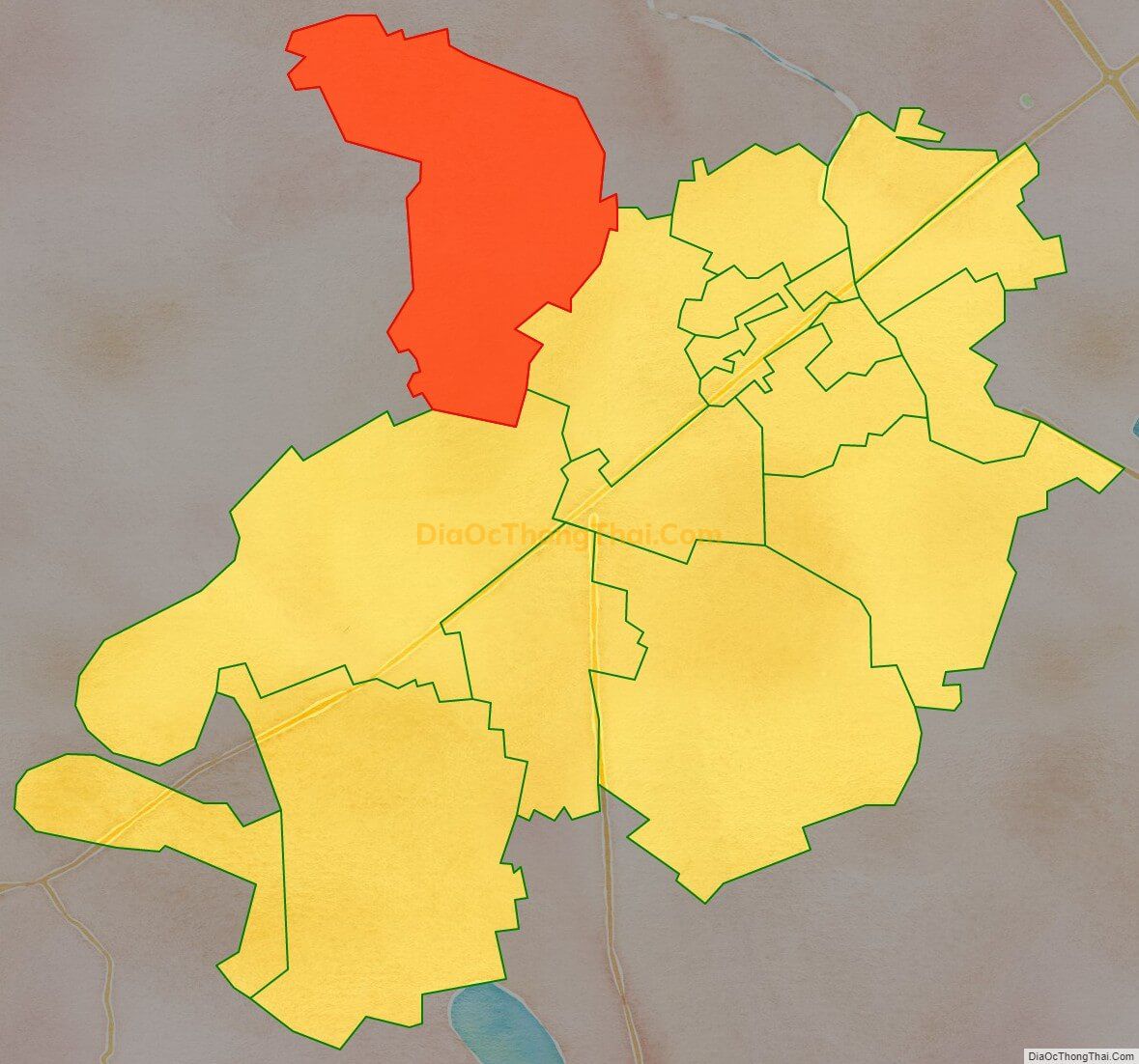 Bản đồ vị trí và địa giới hành chính Phường Dương Nội, quận Hà Đông