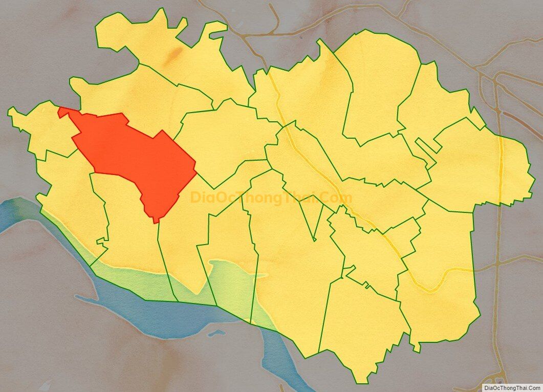 Bản đồ vị trí và địa giới hành chính Xã Liên Mạc, huyện Mê Linh