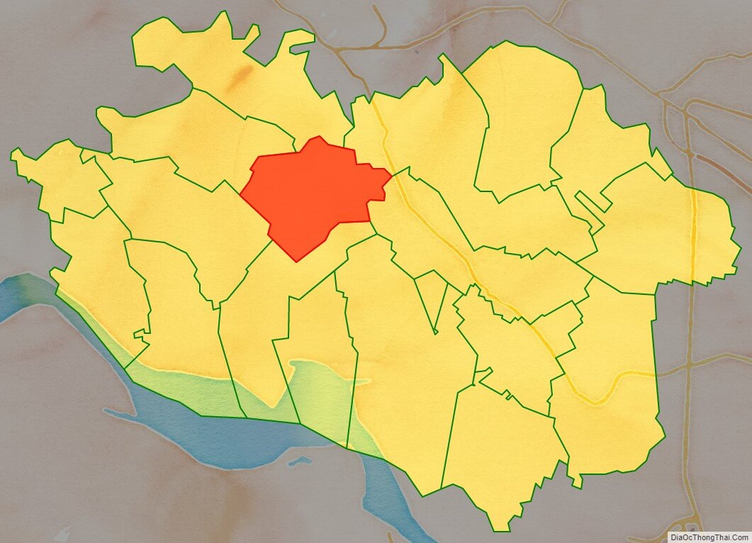 Bản đồ vị trí và địa giới hành chính Xã Tam Đồng, huyện Mê Linh