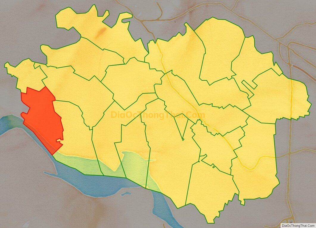 Bản đồ vị trí và địa giới hành chính Xã Tiến Thịnh, huyện Mê Linh