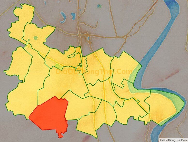 Bản đồ vị trí và địa giới hành chính Xã Đại Áng, huyện Thanh Trì
