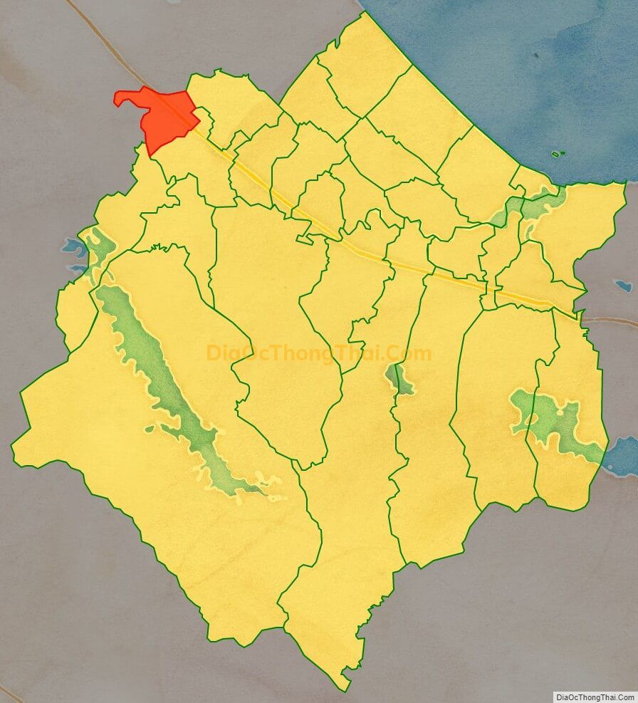 Bản đồ vị trí và địa giới hành chính Xã Cẩm Vĩnh, huyện Cẩm Xuyên