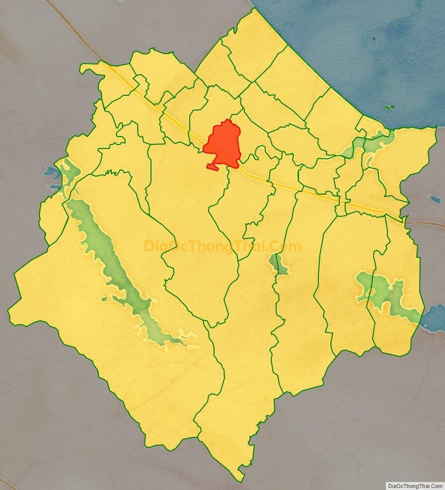 Bản đồ vị trí và địa giới hành chính Thị trấn Cẩm Xuyên, huyện Cẩm Xuyên