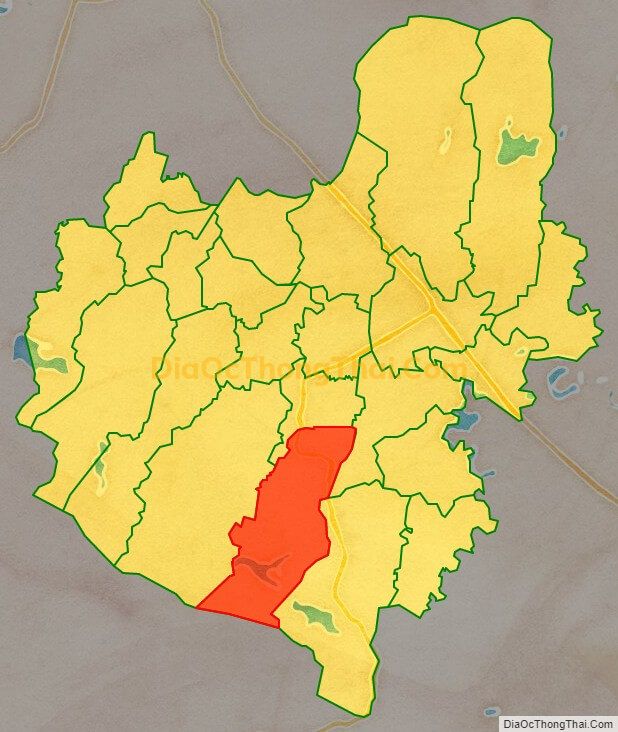 Bản đồ vị trí và địa giới hành chính Thị trấn Đồng Lộc, huyện Can Lộc