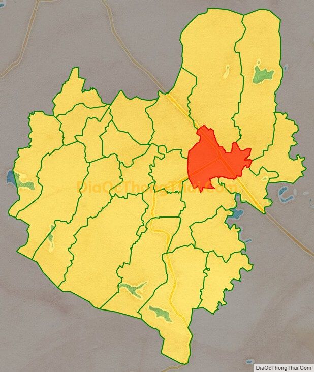 Bản đồ vị trí và địa giới hành chính Thị trấn Nghèn, huyện Can Lộc