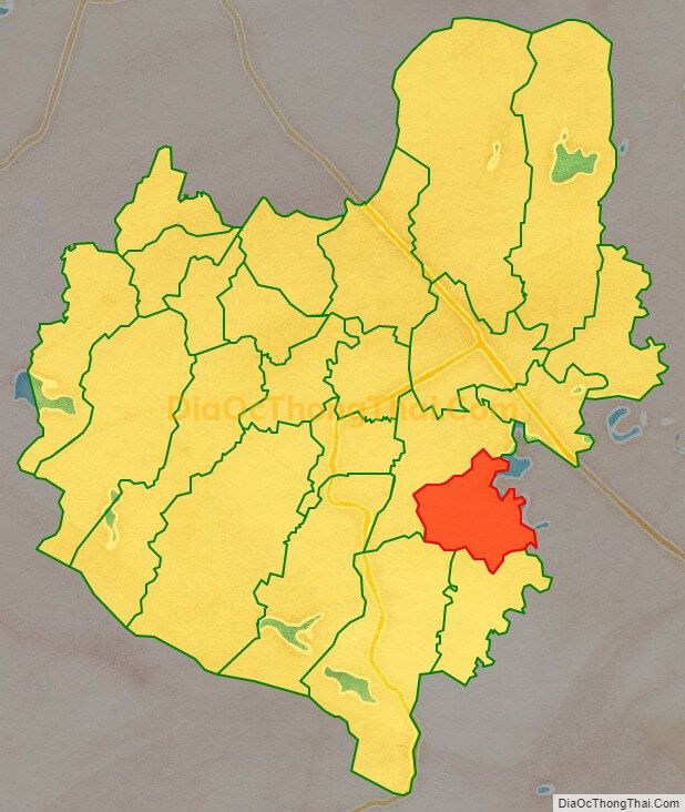 Bản đồ vị trí và địa giới hành chính Xã Quang Lộc, huyện Can Lộc