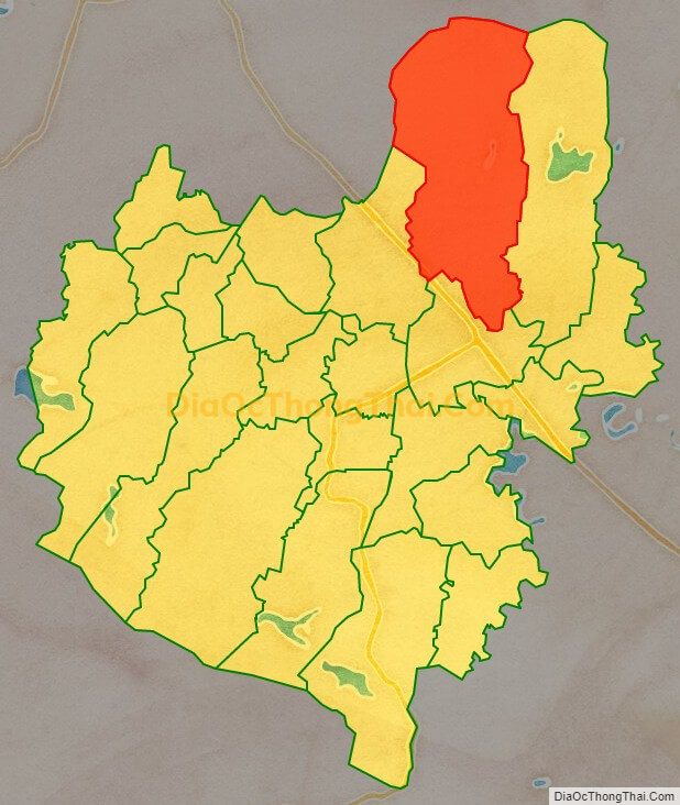 Bản đồ vị trí và địa giới hành chính Xã Thiên Lộc, huyện Can Lộc