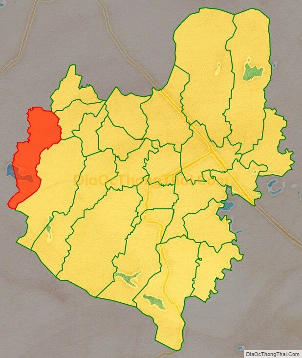 Bản đồ vị trí và địa giới hành chính Xã Thường Nga, huyện Can Lộc