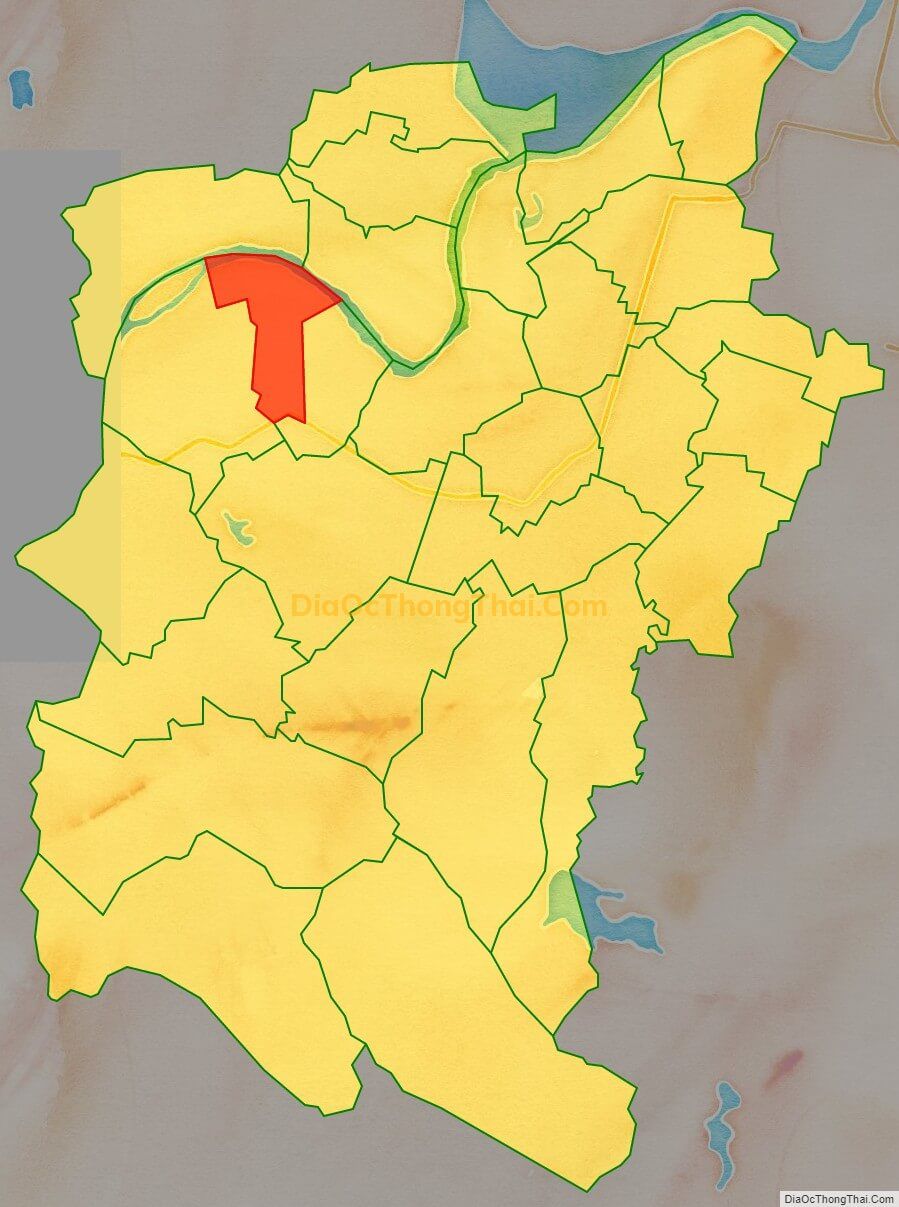 Bản đồ vị trí và địa giới hành chính Thị trấn Đức Thọ, huyện Đức Thọ
