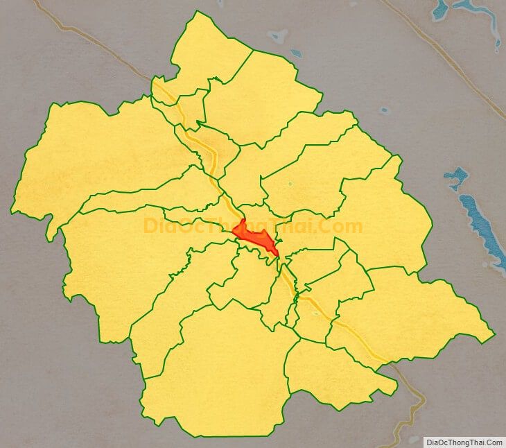 Bản đồ vị trí và địa giới hành chính Thị trấn Hương Khê, huyện Hương Khê