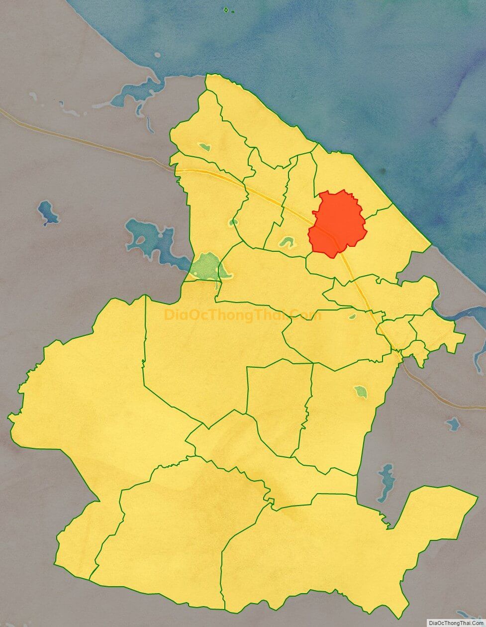 Bản đồ vị trí và địa giới hành chính Xã Kỳ Đồng, huyện Kỳ Anh
