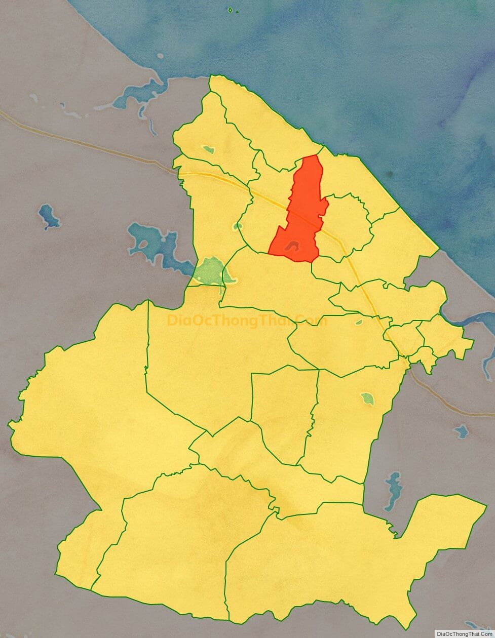Bản đồ vị trí và địa giới hành chính Xã Kỳ Giang, huyện Kỳ Anh