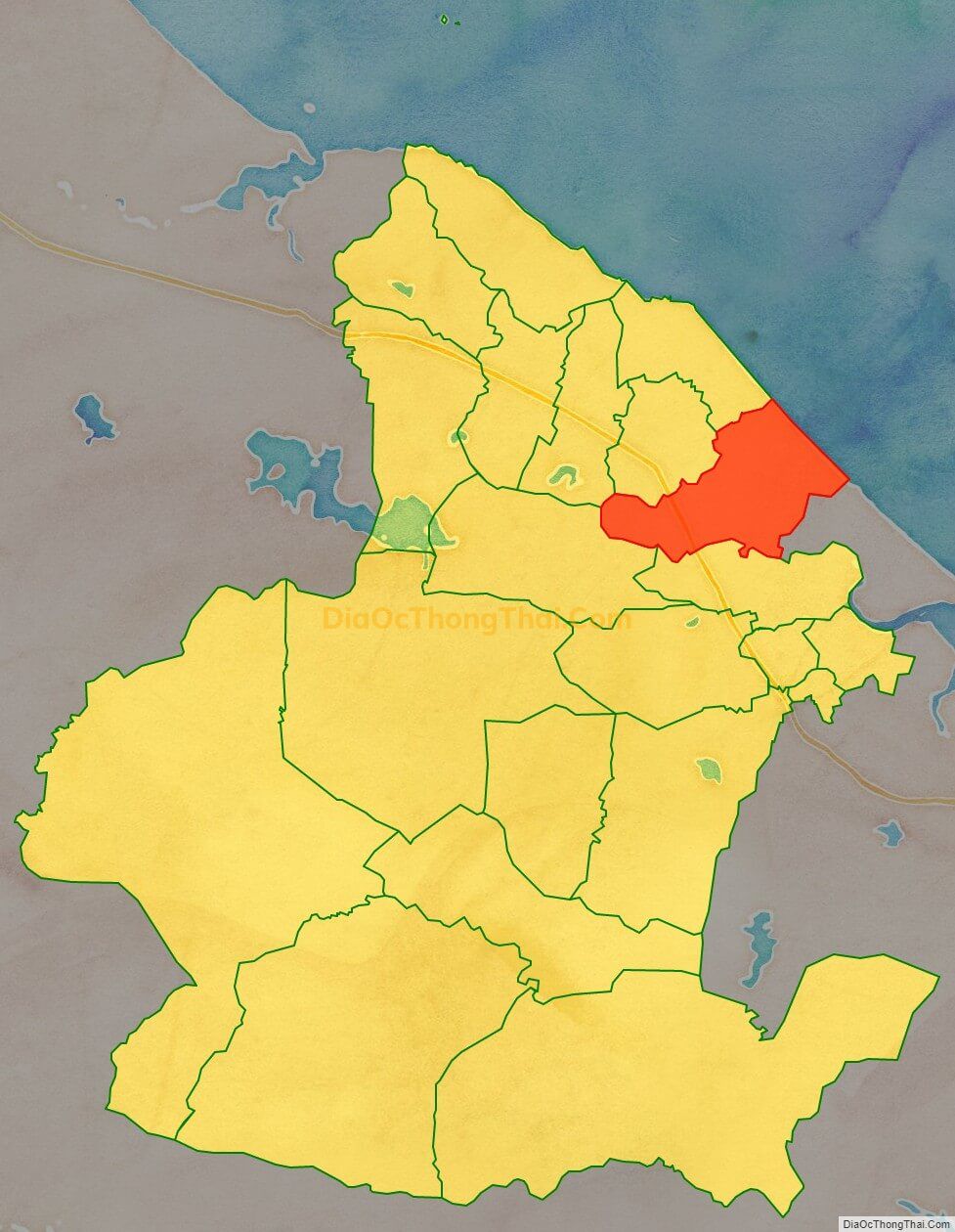 Bản đồ vị trí và địa giới hành chính Xã Kỳ Khang, huyện Kỳ Anh