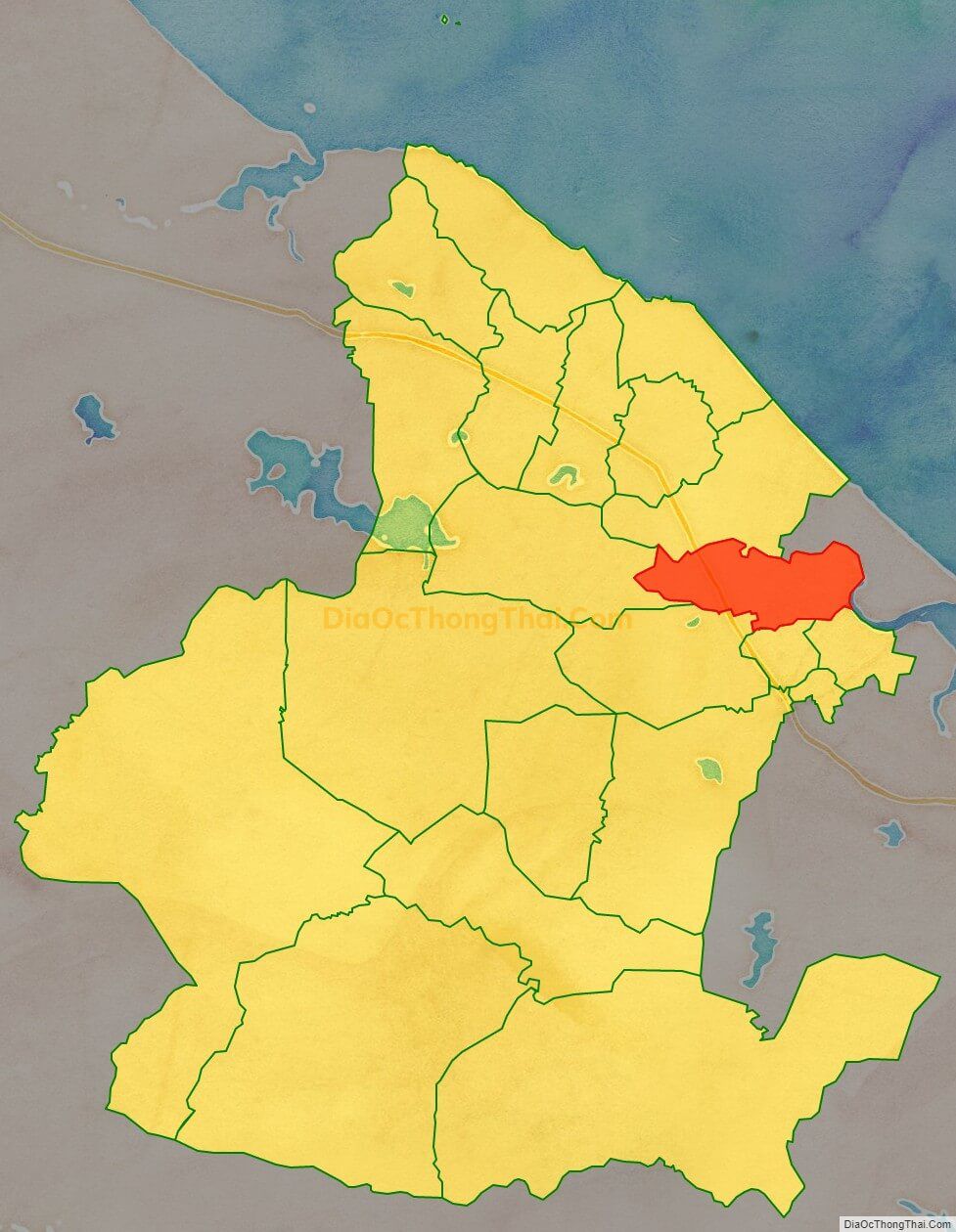 Bản đồ vị trí và địa giới hành chính Xã Kỳ Thọ, huyện Kỳ Anh