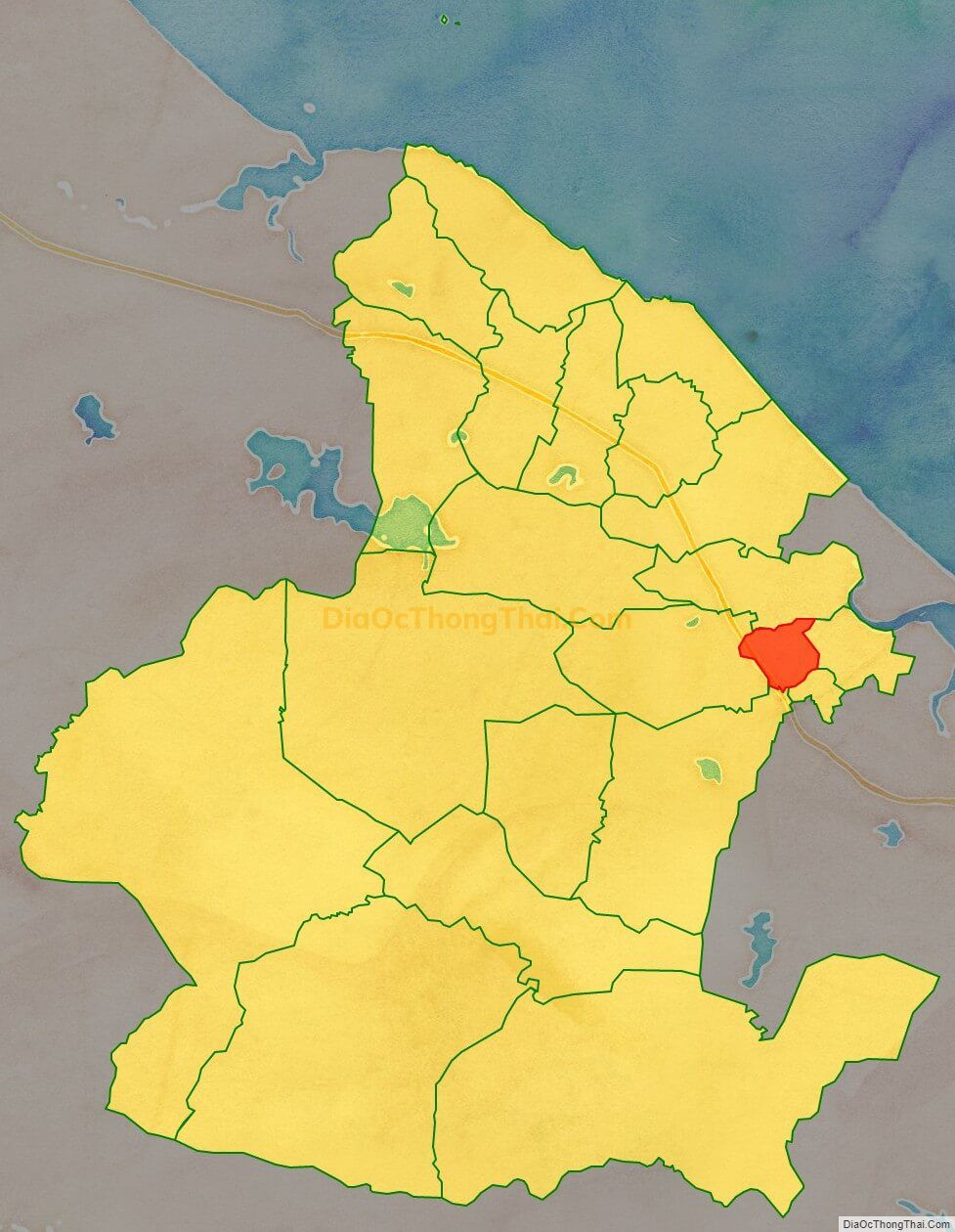 Bản đồ vị trí và địa giới hành chính Xã Kỳ Thư, huyện Kỳ Anh
