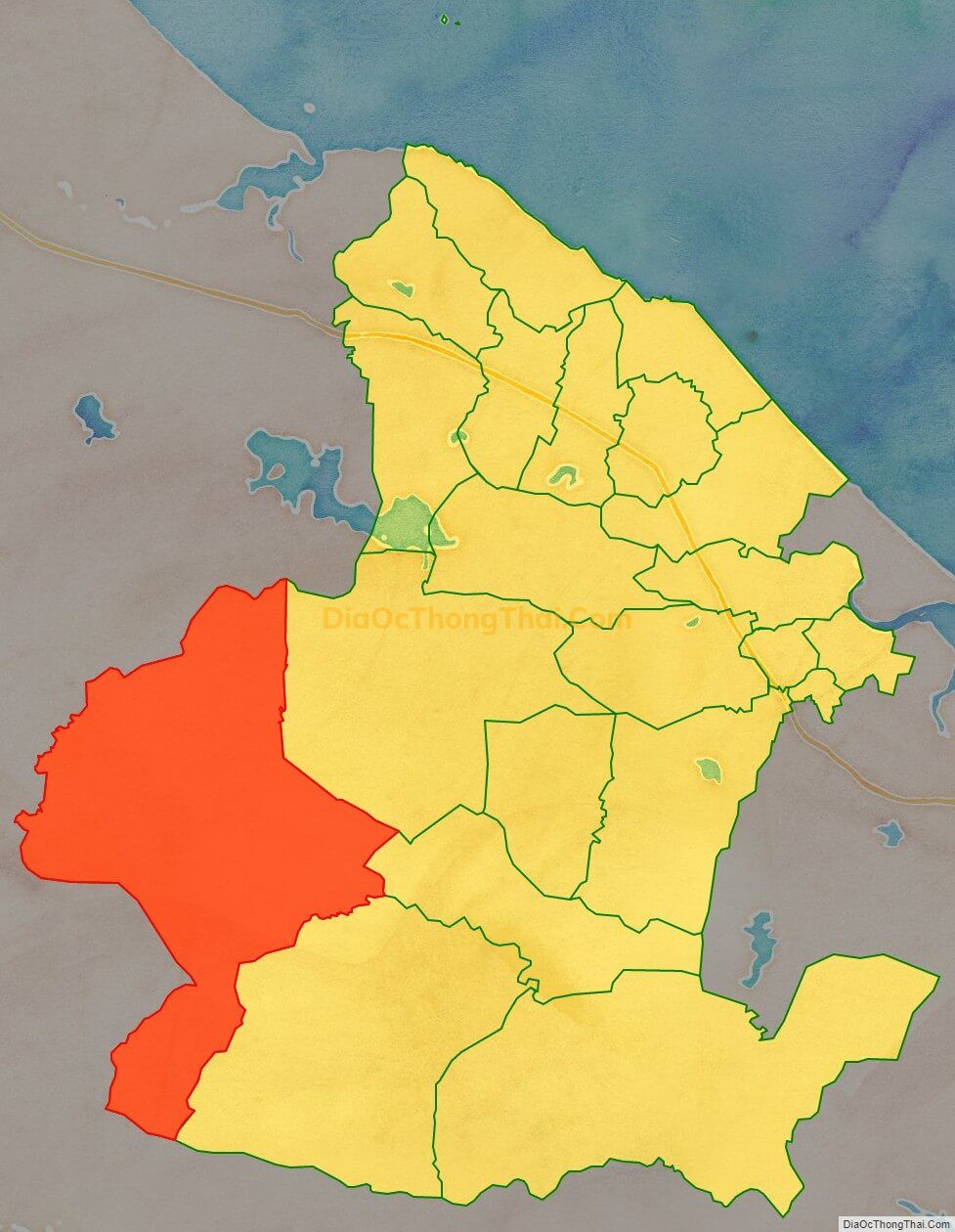Bản đồ vị trí và địa giới hành chính Xã Kỳ Thượng, huyện Kỳ Anh