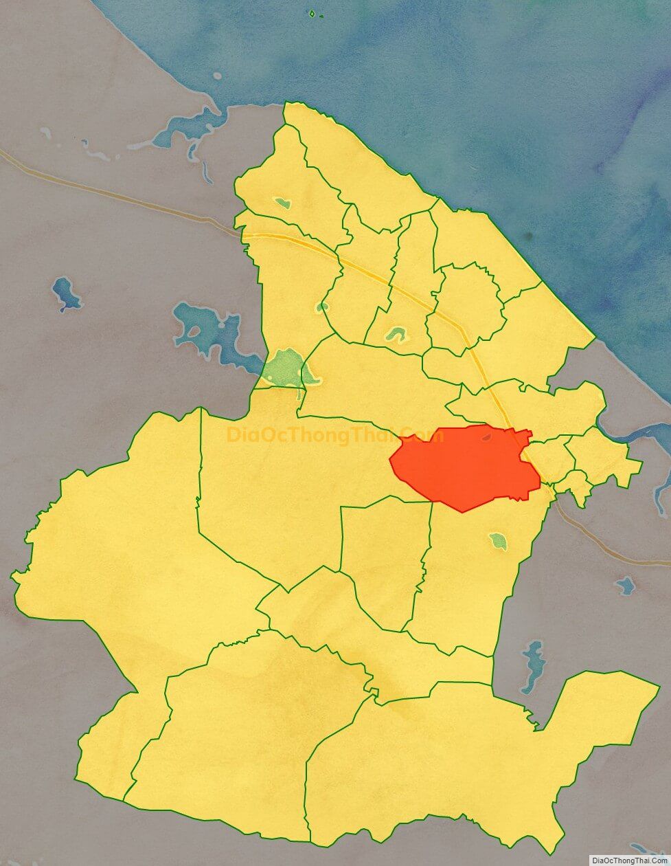 Bản đồ vị trí và địa giới hành chính Xã Kỳ Văn, huyện Kỳ Anh