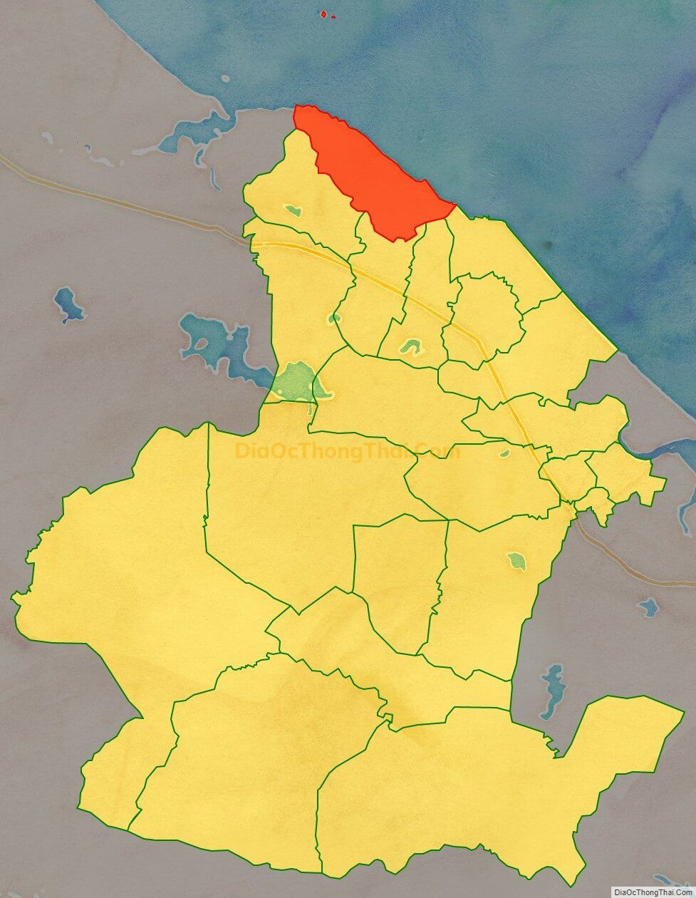Bản đồ vị trí và địa giới hành chính Xã Kỳ Xuân, huyện Kỳ Anh