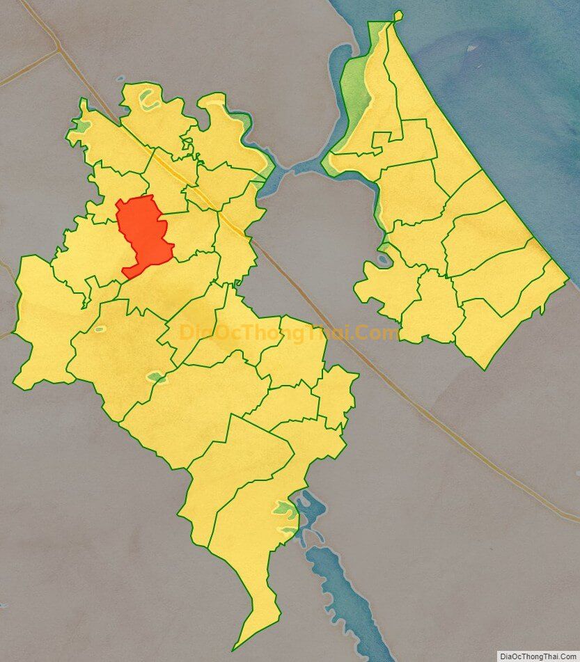 Bản đồ vị trí và địa giới hành chính Xã Thạch Tiến (cũ), huyện Thạch Hà
