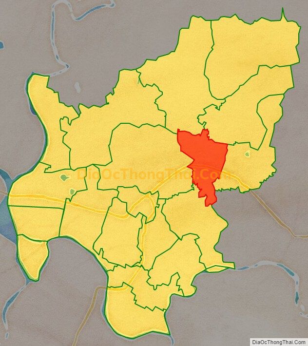 Bản đồ vị trí và địa giới hành chính Phường Hoàng Tân, TP Chí Linh