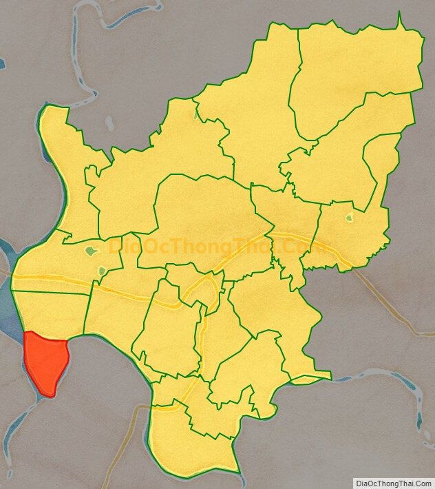 Bản đồ vị trí và địa giới hành chính Xã Nhân Huệ, TP Chí Linh