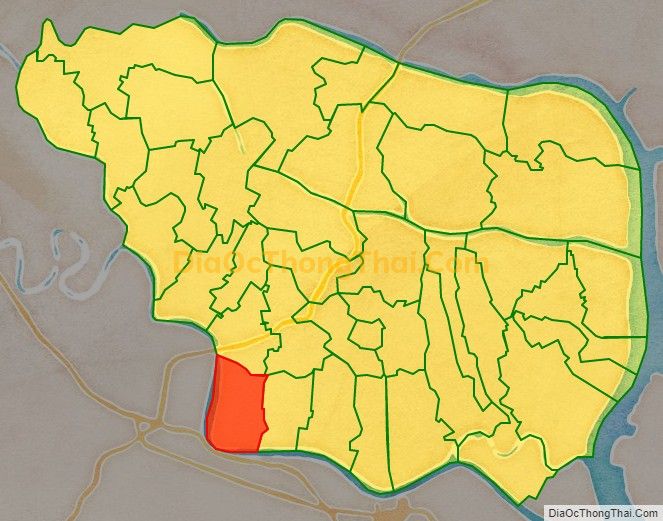 Bản đồ vị trí và địa giới hành chính Xã Hoàng Động, huyện Thủy Nguyên