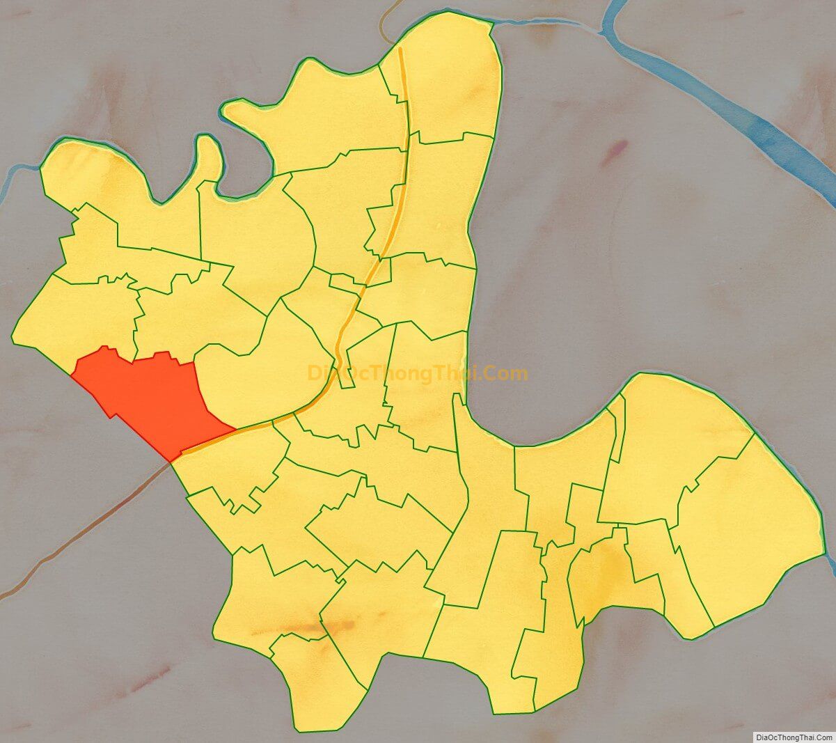 Bản đồ vị trí và địa giới hành chính Xã An Hòa, huyện Vĩnh Bảo