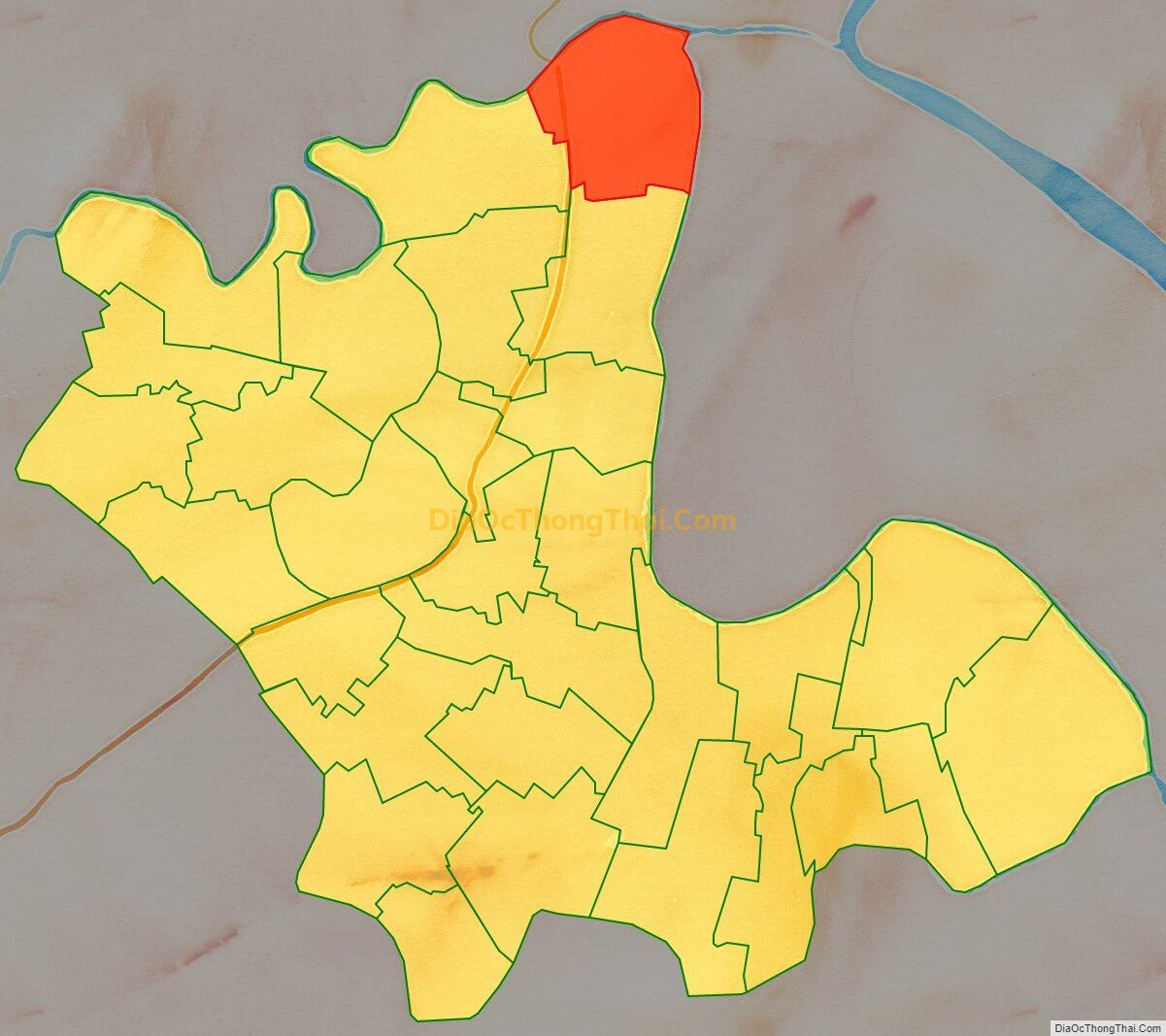 Bản đồ vị trí và địa giới hành chính Xã Giang Biên, huyện Vĩnh Bảo