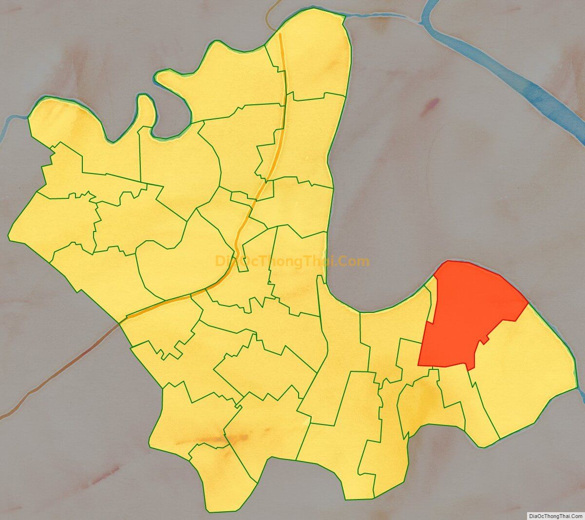 Bản đồ vị trí và địa giới hành chính Xã Hòa Bình, huyện Vĩnh Bảo