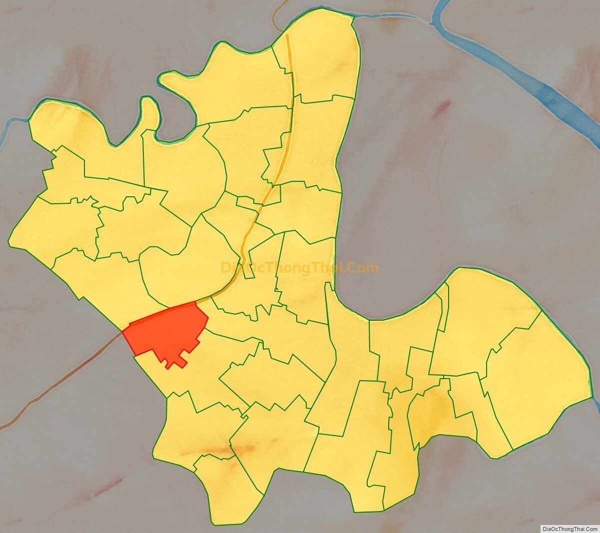 Bản đồ vị trí và địa giới hành chính Xã Hưng Nhân, huyện Vĩnh Bảo