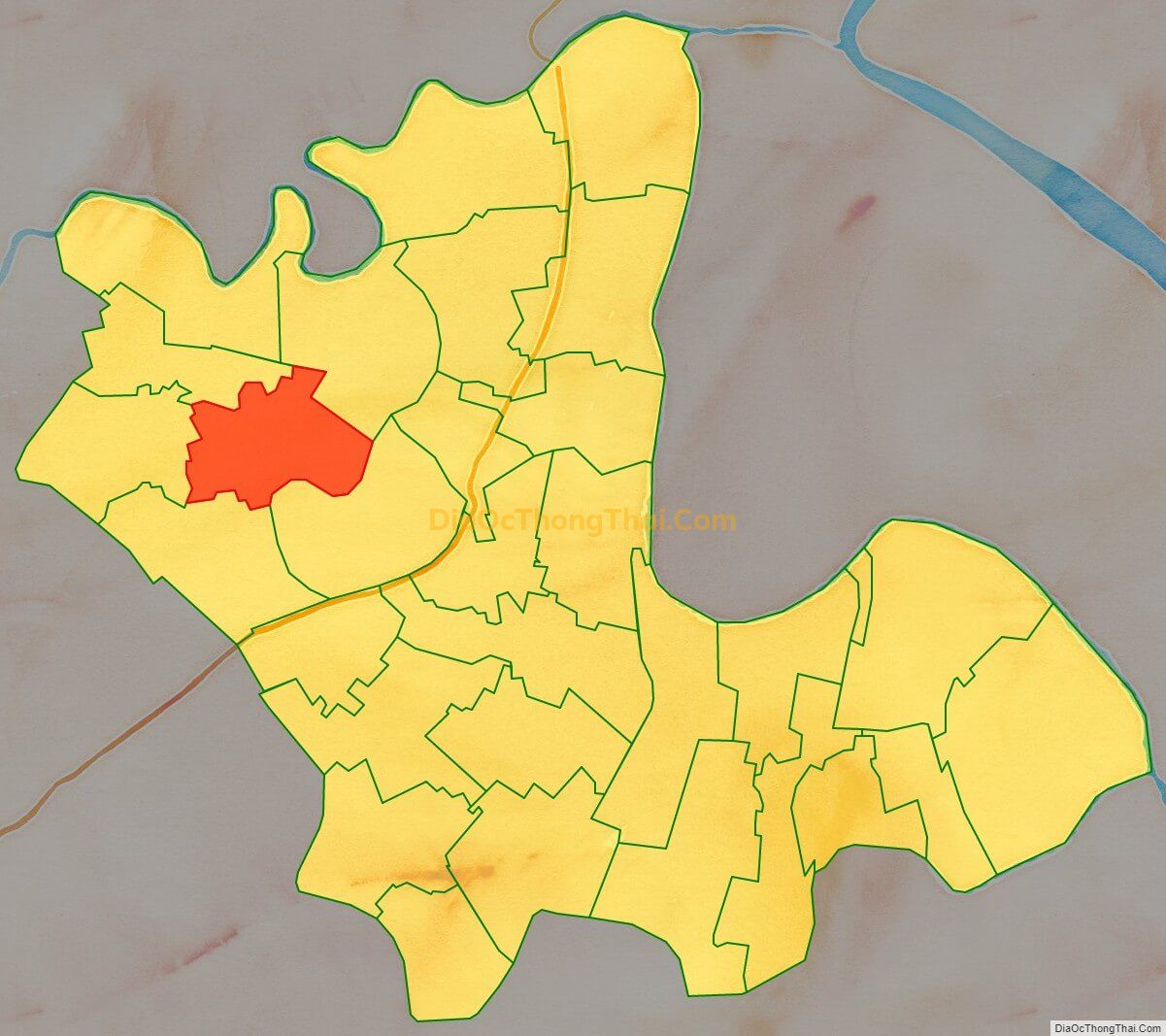 Bản đồ vị trí và địa giới hành chính Xã Hùng Tiến, huyện Vĩnh Bảo