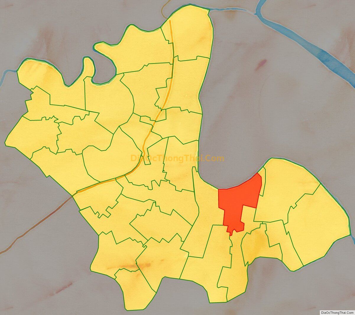 Bản đồ vị trí và địa giới hành chính Xã Lý Học, huyện Vĩnh Bảo