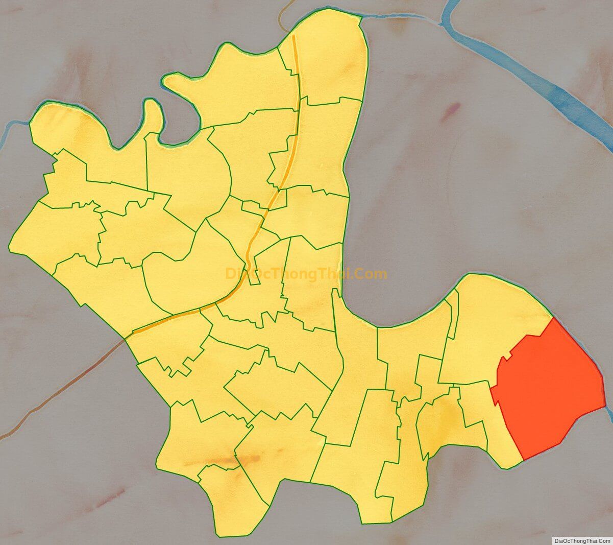 Bản đồ vị trí và địa giới hành chính Xã Trấn Dương, huyện Vĩnh Bảo