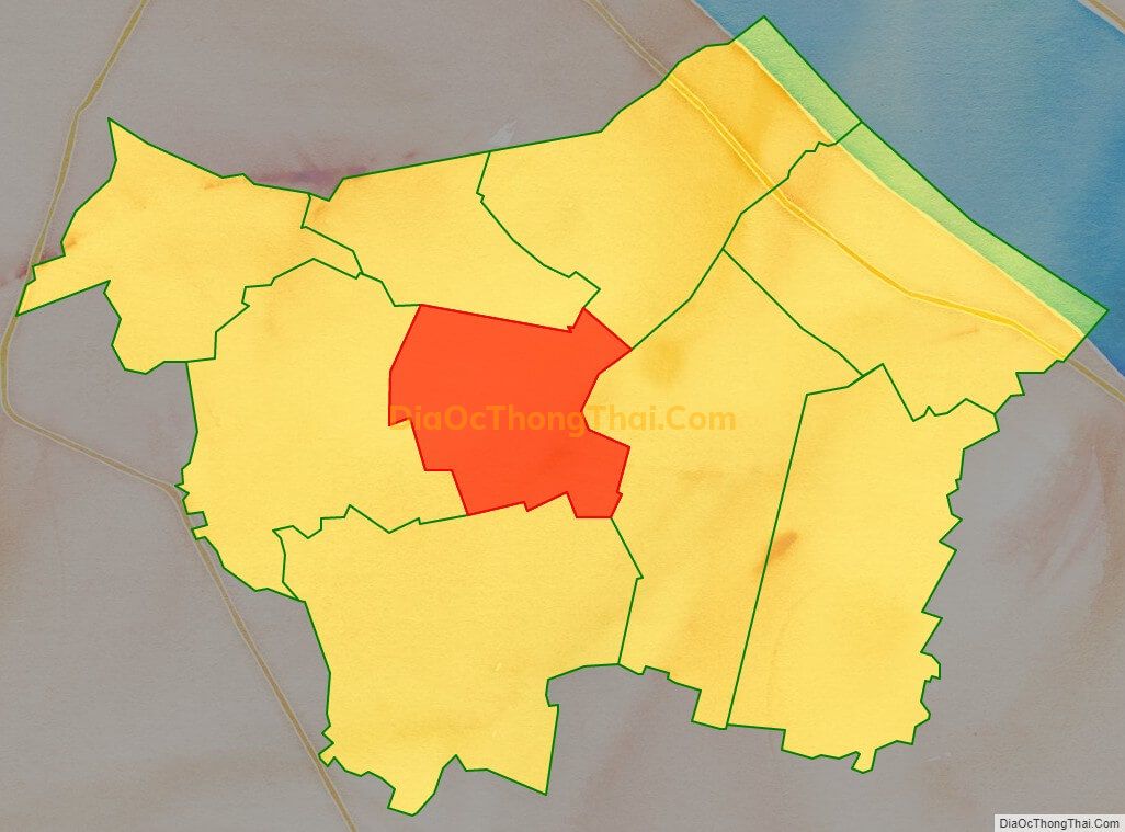 Bản đồ vị trí và địa giới hành chính Thị trấn Ngã Sáu, huyện Châu Thành